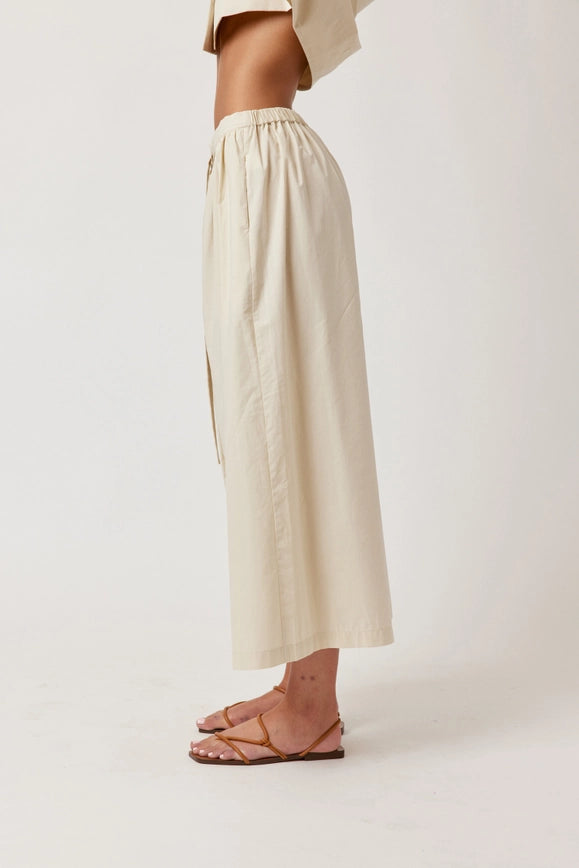 Cropped Cotton Pants-Pants-amente-XS/S-Beige-Urbanheer