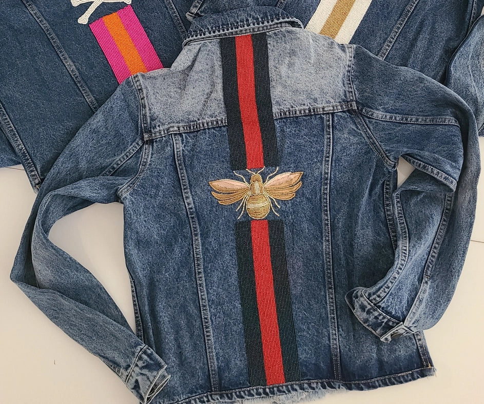 Cropped Denim Jacket  Op Navy/Op Red