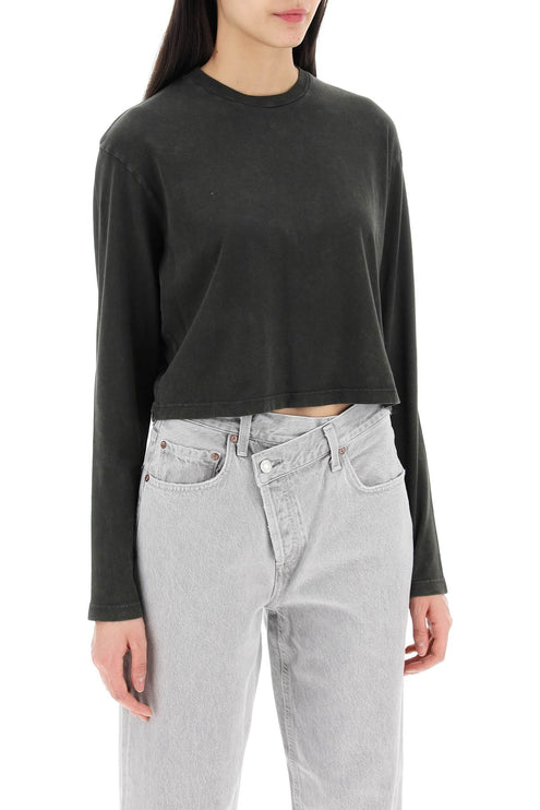 "Cropped Long-Sleeved Mason T