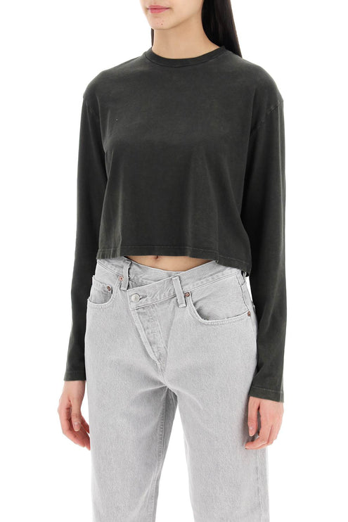 "Cropped Long-Sleeved Mason T