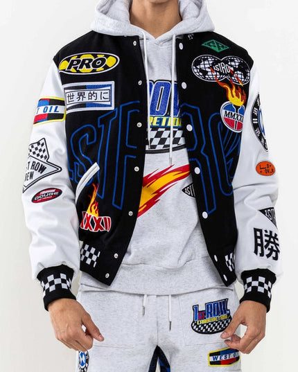 Crystal Sotne Motor Sport Varsity Jacket