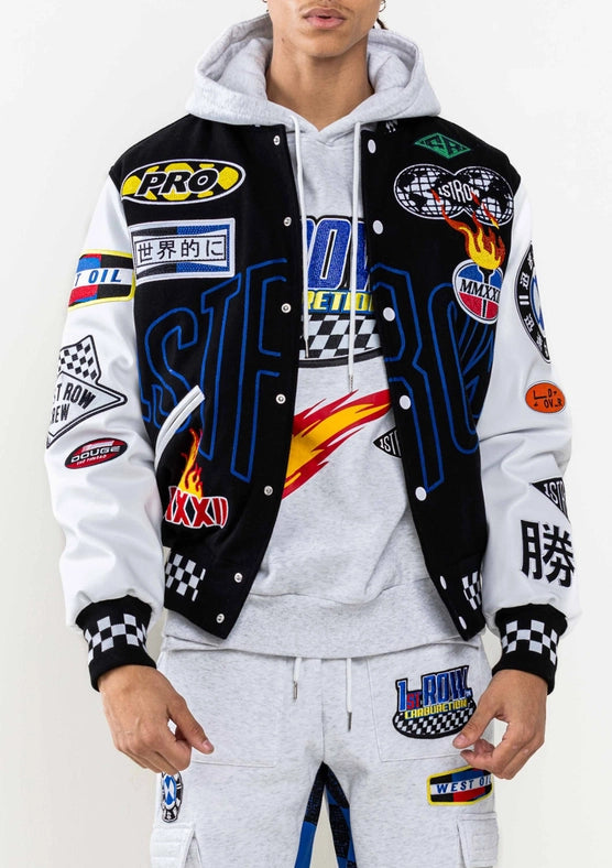 Crystal Sotne Motor Sport Varsity Jacket