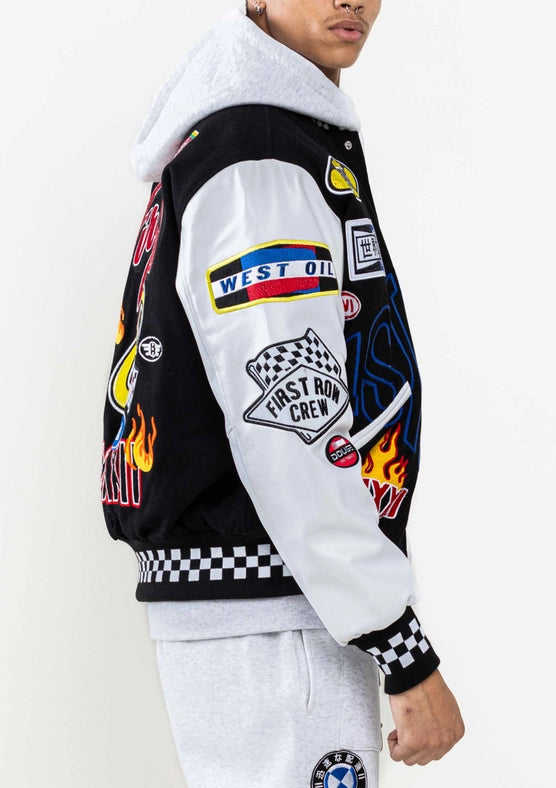 Crystal Sotne Motor Sport Varsity Jacket