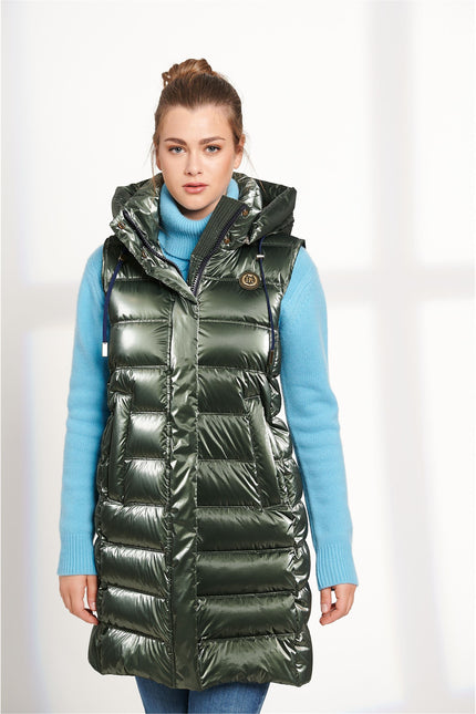 WOMAN LONG PUFFER-Clothing - Women-Henry Arroway-XS-KAKI-Urbanheer