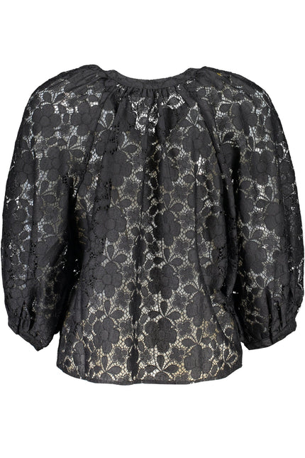 DESIGUAL WOMEN'S LONG SLEEVE SHIRT BLACK-1