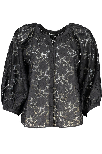 DESIGUAL WOMEN'S LONG SLEEVE SHIRT BLACK-0