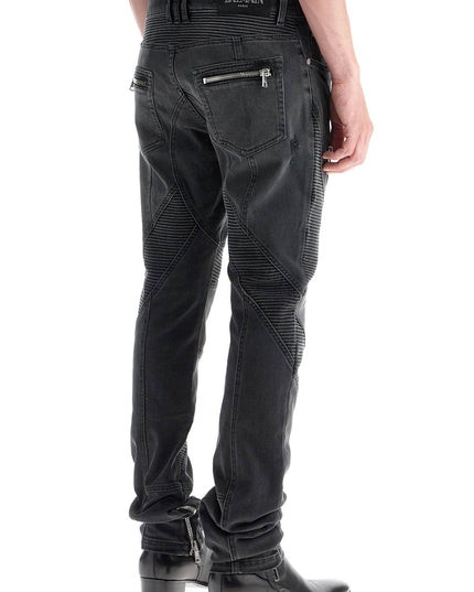 Balmain slim fit biker jeans for