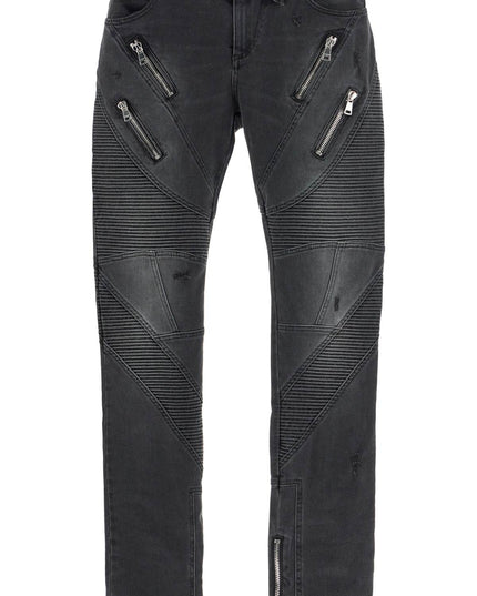 Balmain slim fit biker jeans for