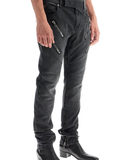 Balmain slim fit biker jeans for