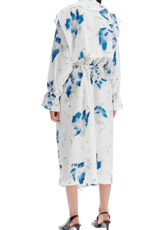 Lemaire printed dust coat with cape