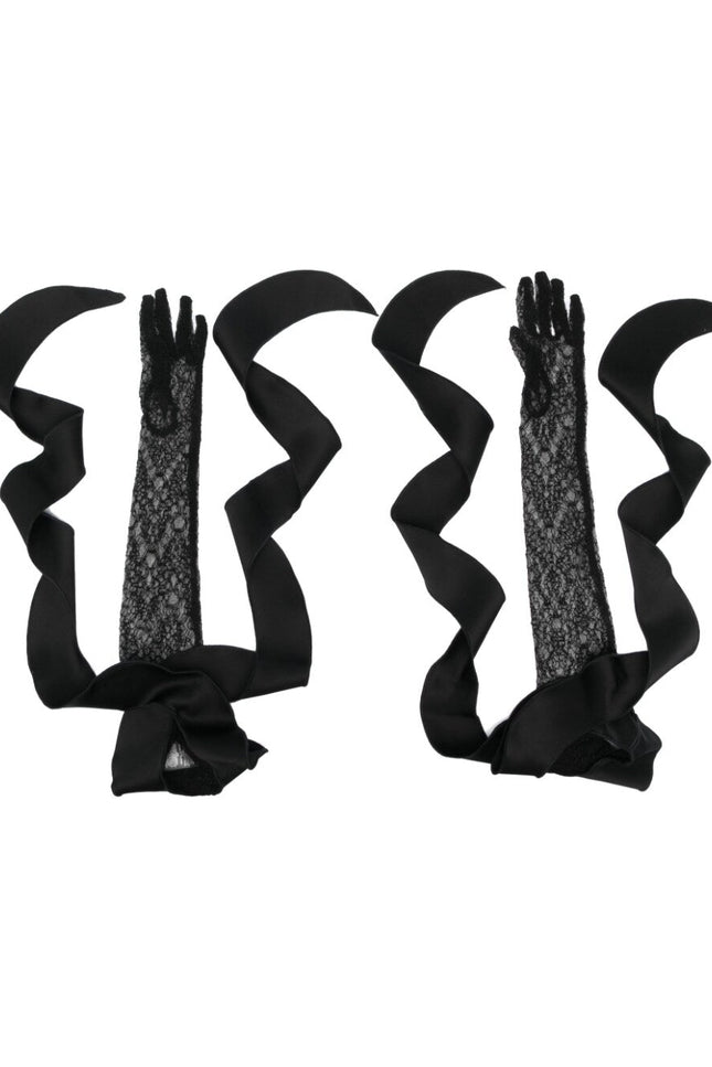 David Koma Gloves Black-women > accessories > scarves hats & gloves-David Koma-S-Black-Urbanheer