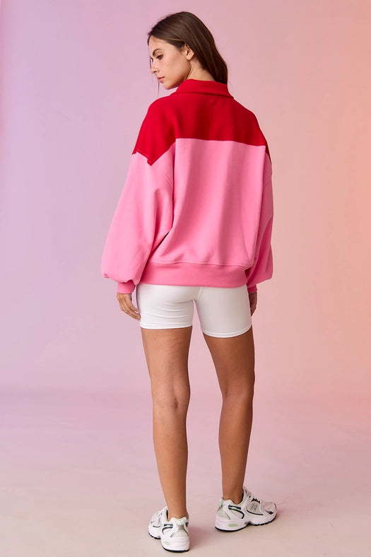 Delilah Oversized Half Snap Pullover