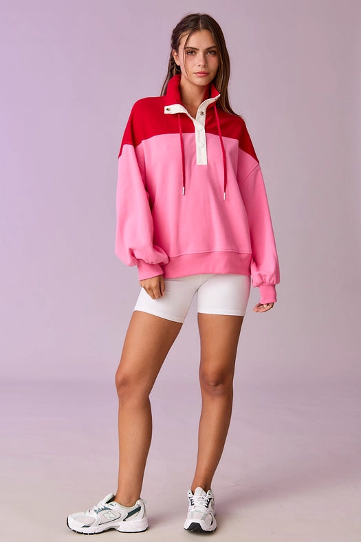 Delilah Oversized Half Snap Pullover