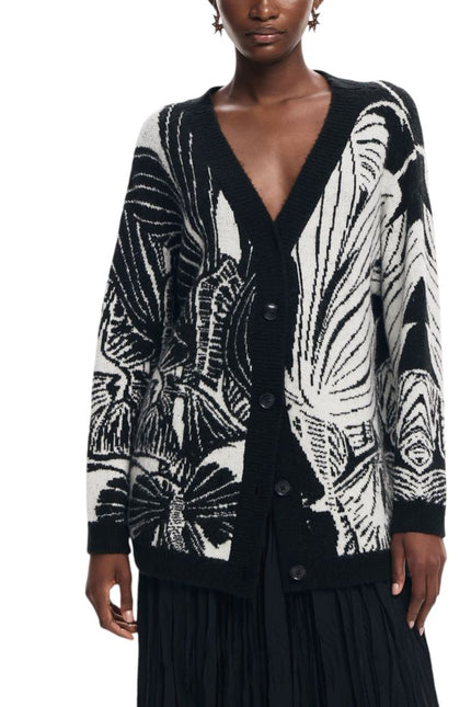 Desigual Black Acrylic Cardigan