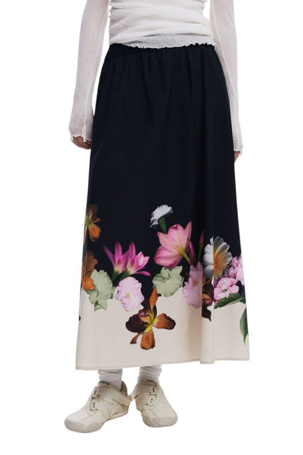 Desigual Black Cotton Skirt