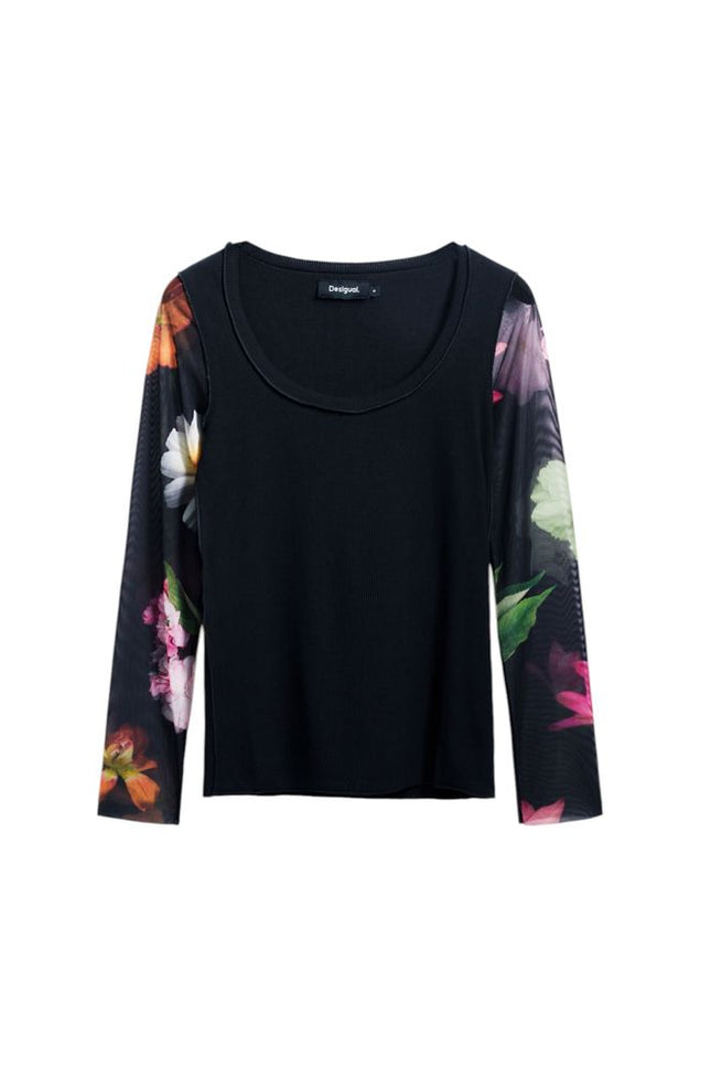 Desigual Black Cotton Tops & T-Shirt