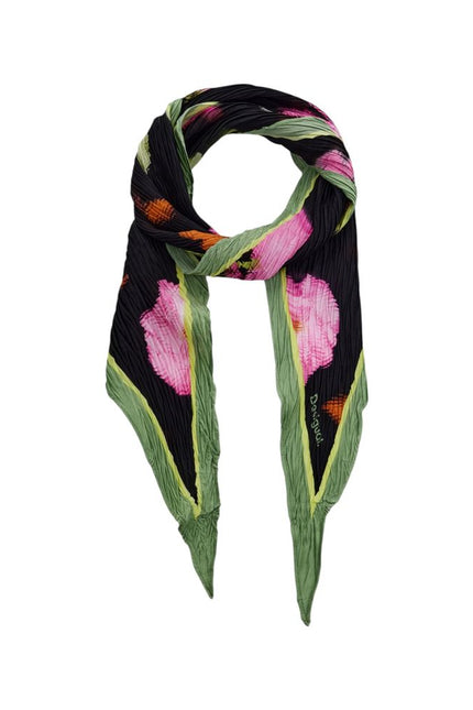 Desigual Black Polyester Scarf