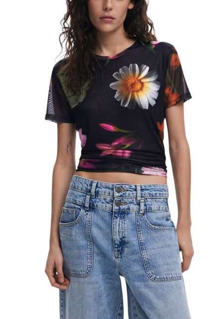 Desigual Black Polyester Tops & T-Shirt