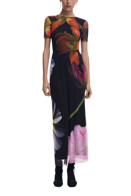 Desigual Black Viscose Dress