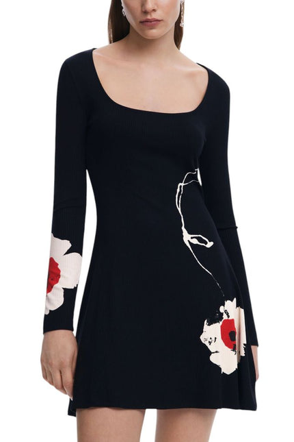 Desigual Black Viscose Dress