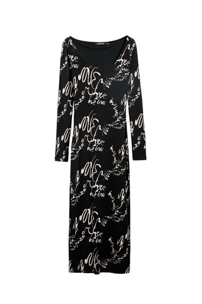 Desigual Black Viscose Dress