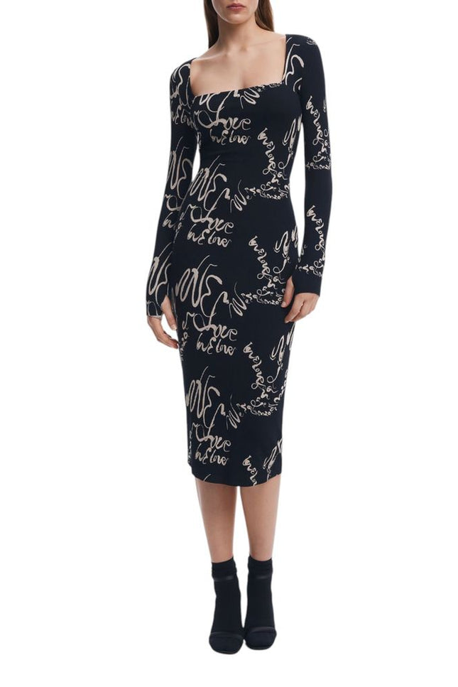 Desigual Black Viscose Dress