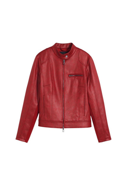 Desigual Red Polyester Jackets & Coat