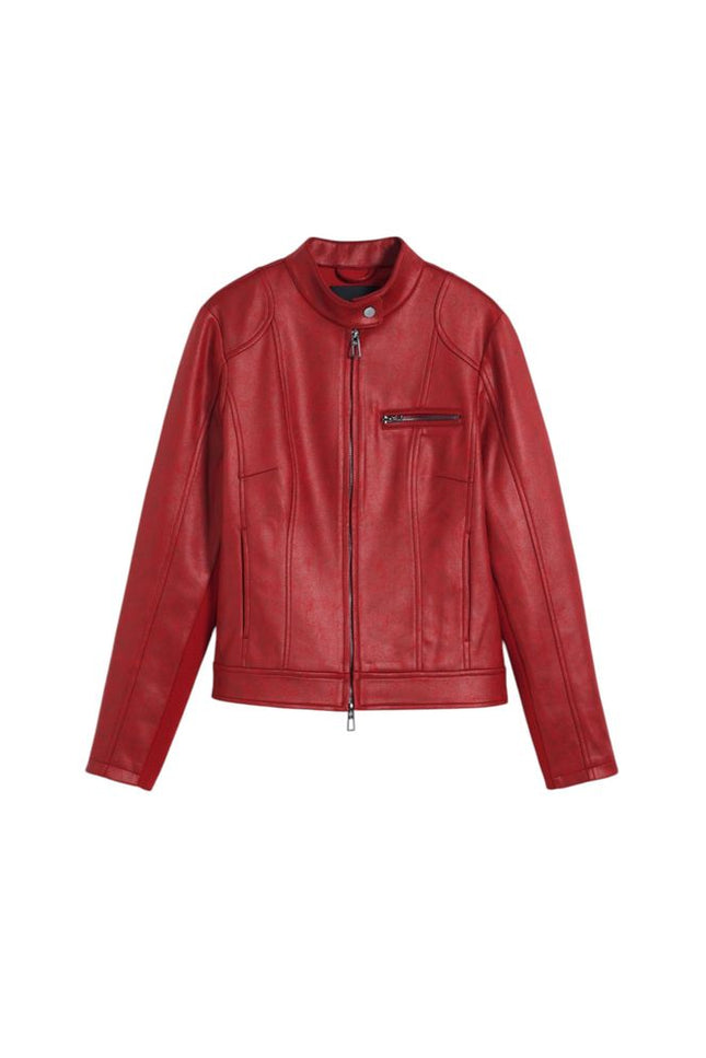 Desigual Red Polyester Jackets & Coat