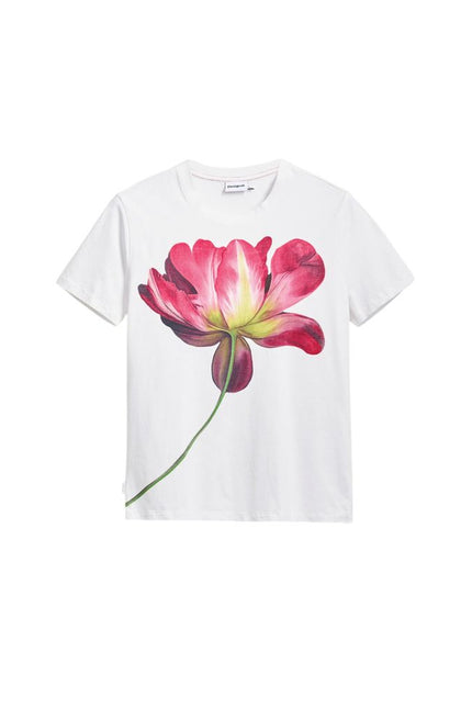 Desigual White Cotton Tops & T-Shirt