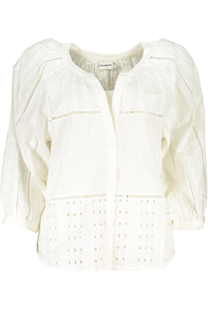 DESIGUAL WOMEN'S LONG SLEEVE SHIRT WHITE-0