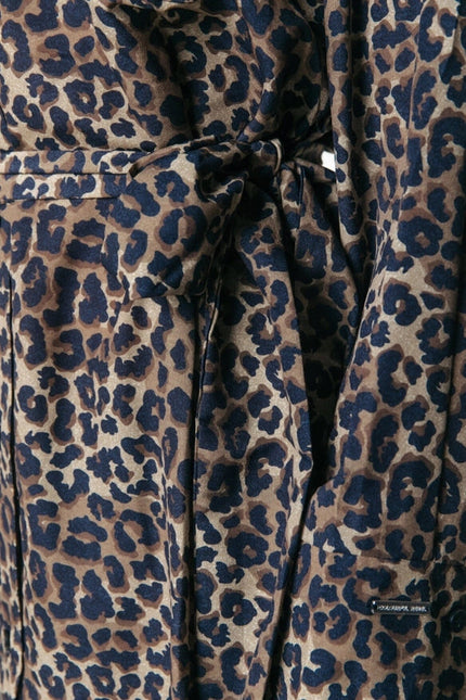 Desiree Leopard Dress | Warm Brown