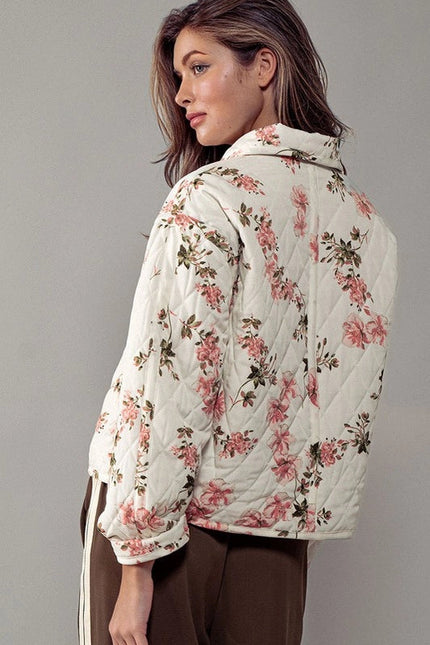 Diamond Quilt Garden Bomber