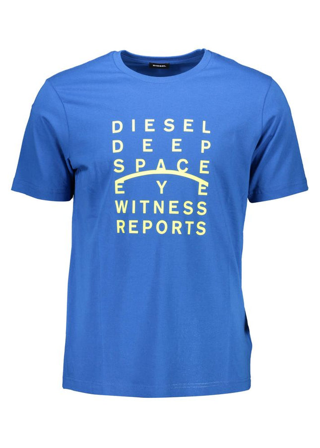 Diesel Blue Cotton Men T-Shirt