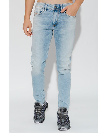 Diesel Light Blue Cotton Jeans & Pant