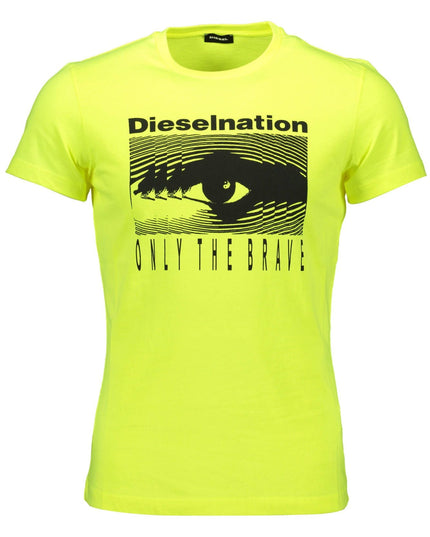 Diesel Yellow Cotton Men T-Shirt