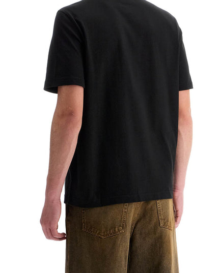 Diesel black cotton t-shirt with embossed logo