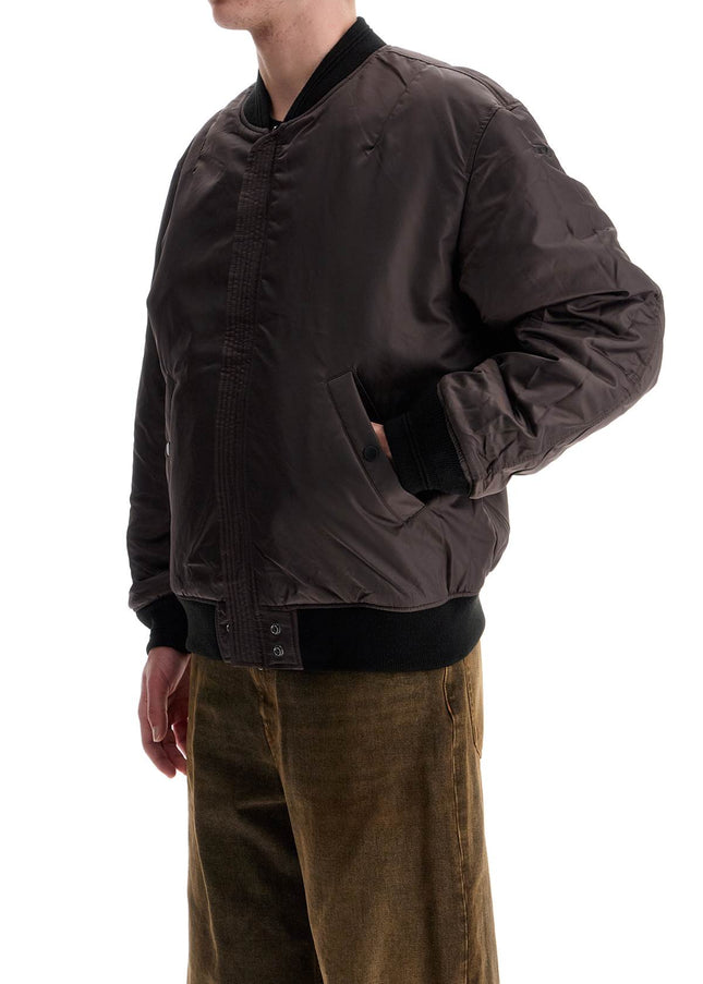 Diesel classic black nylon bomber jacket with zip and side pockets