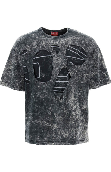 Diesel destroyed t-shirt with peel