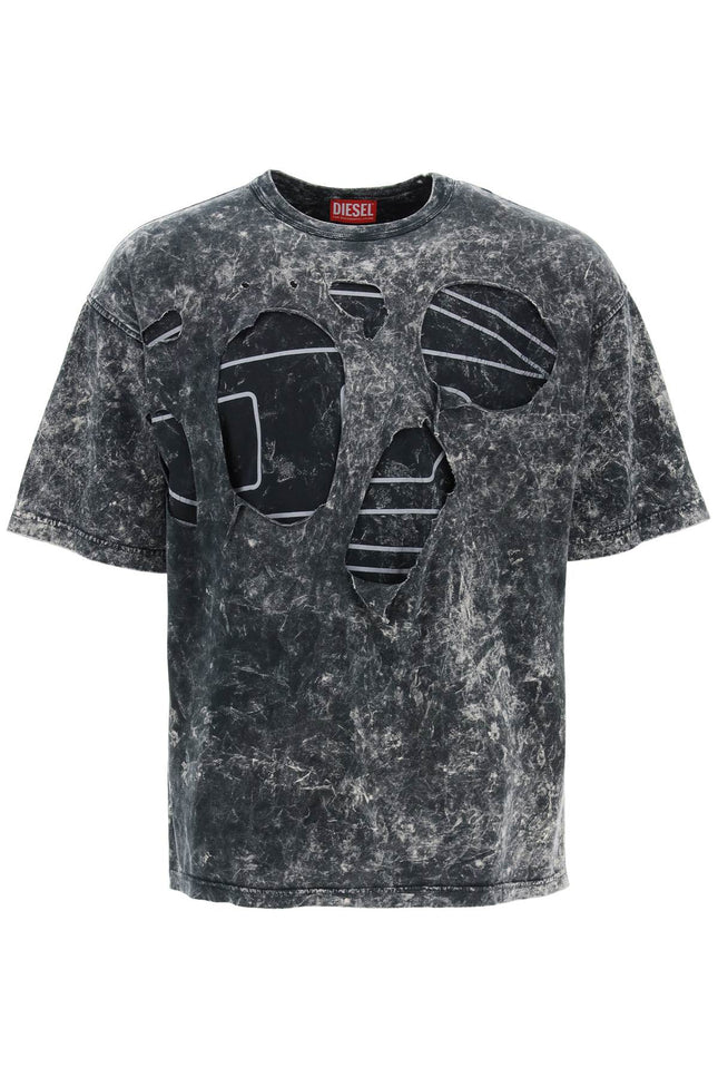 Diesel destroyed t-shirt with peel