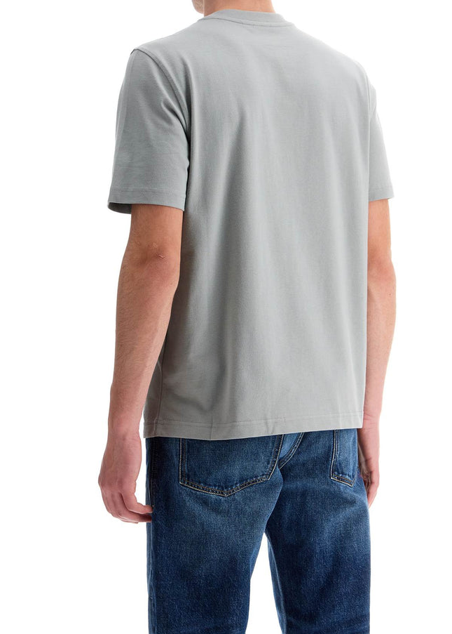 Diesel gray cotton t-shirt with raised logo