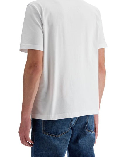 Diesel white cotton t-shirt with embossed logo t-adjust-bigoval