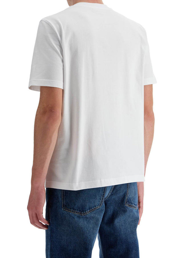 Diesel white cotton t-shirt with embossed logo t-adjust-bigoval