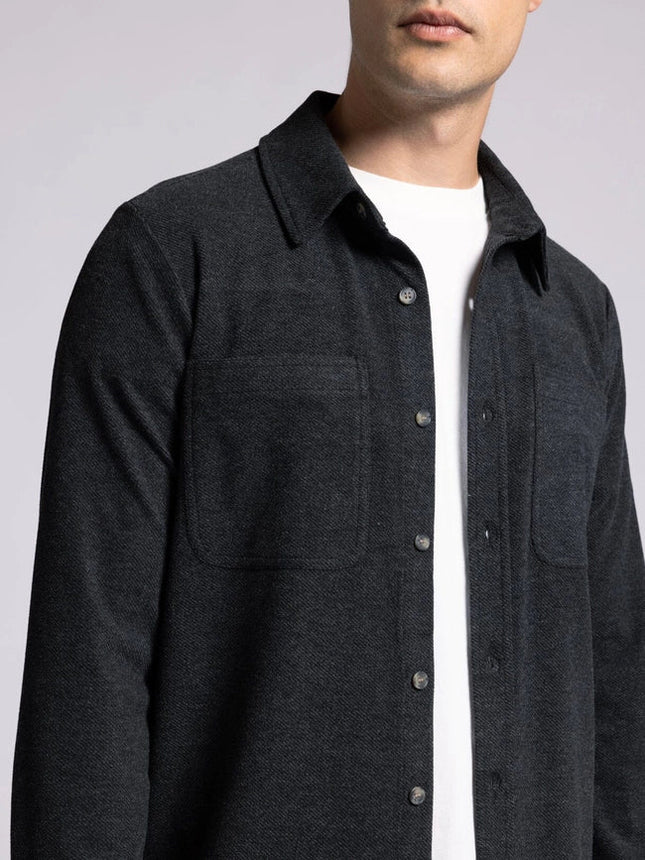 Discovery Shirt - Long Sleeve Button Up  BLACK HEATHER