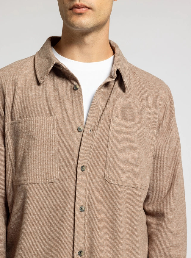 Discovery Shirt - Long Sleeve Button Up  CLOVE HEATHER