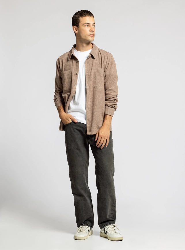 Discovery Shirt - Long Sleeve Button Up  CLOVE HEATHER