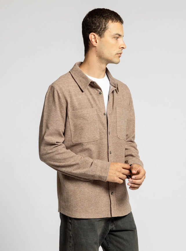 Discovery Shirt - Long Sleeve Button Up  CLOVE HEATHER