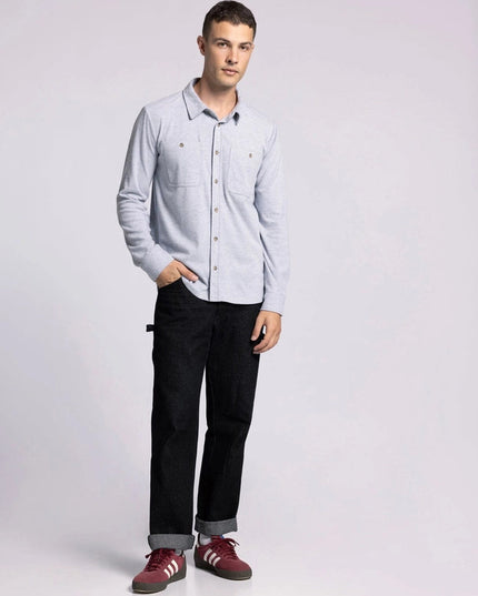 Discovery Shirt - Long Sleeve Button Up   GREY HEATHER