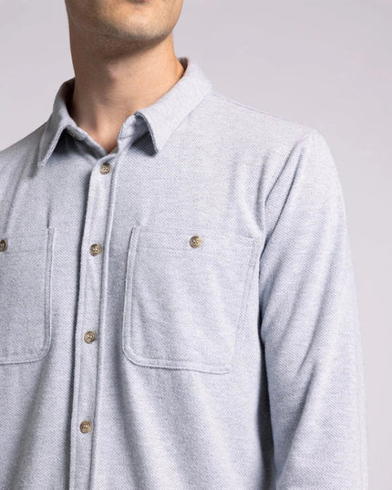 Discovery Shirt - Long Sleeve Button Up   GREY HEATHER