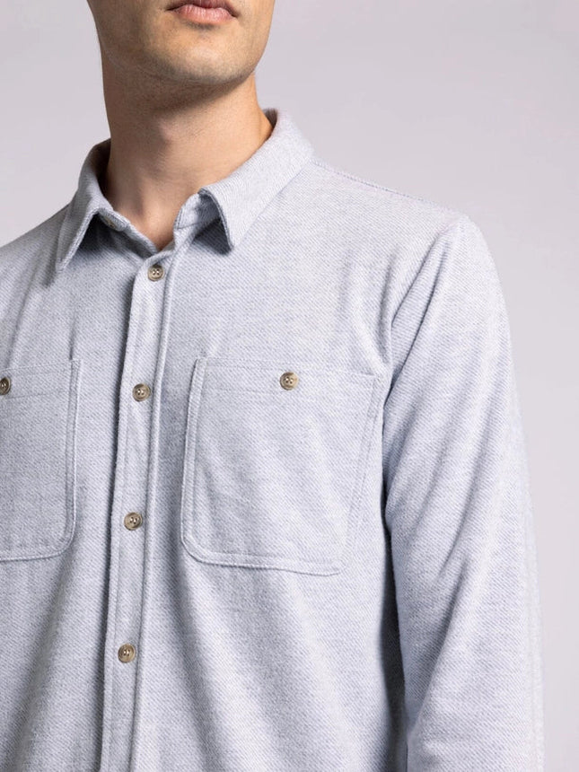 Discovery Shirt - Long Sleeve Button Up   GREY HEATHER