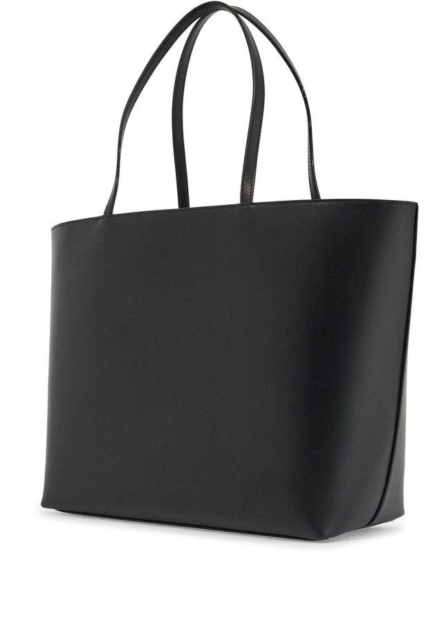 Dolce & Gabbana black calfskin shopping bag with embossed logo